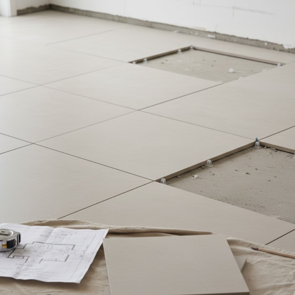 Inconsistent Spacing Between Tiles_tile installation