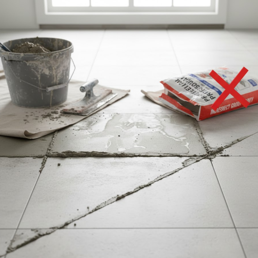 Incorrect Grout Mixing